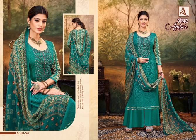 Alok Amber Fancy Embroidered Wholesale Dress Material Catalog
